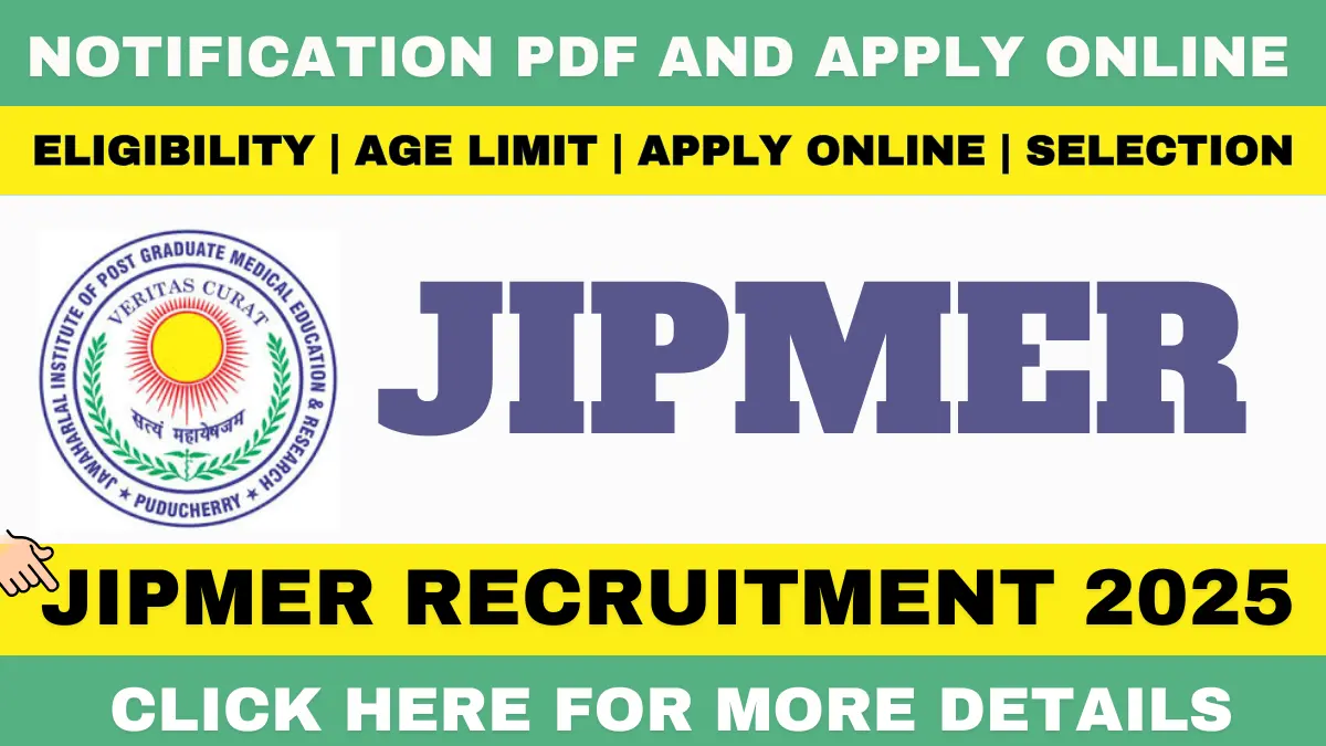 JIPMER Recruitment 2025