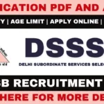 DSSSB Recruitment 2025