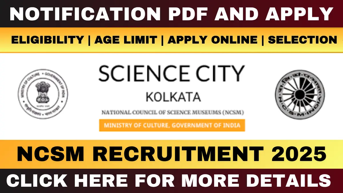 NCSM Recruitment 2025