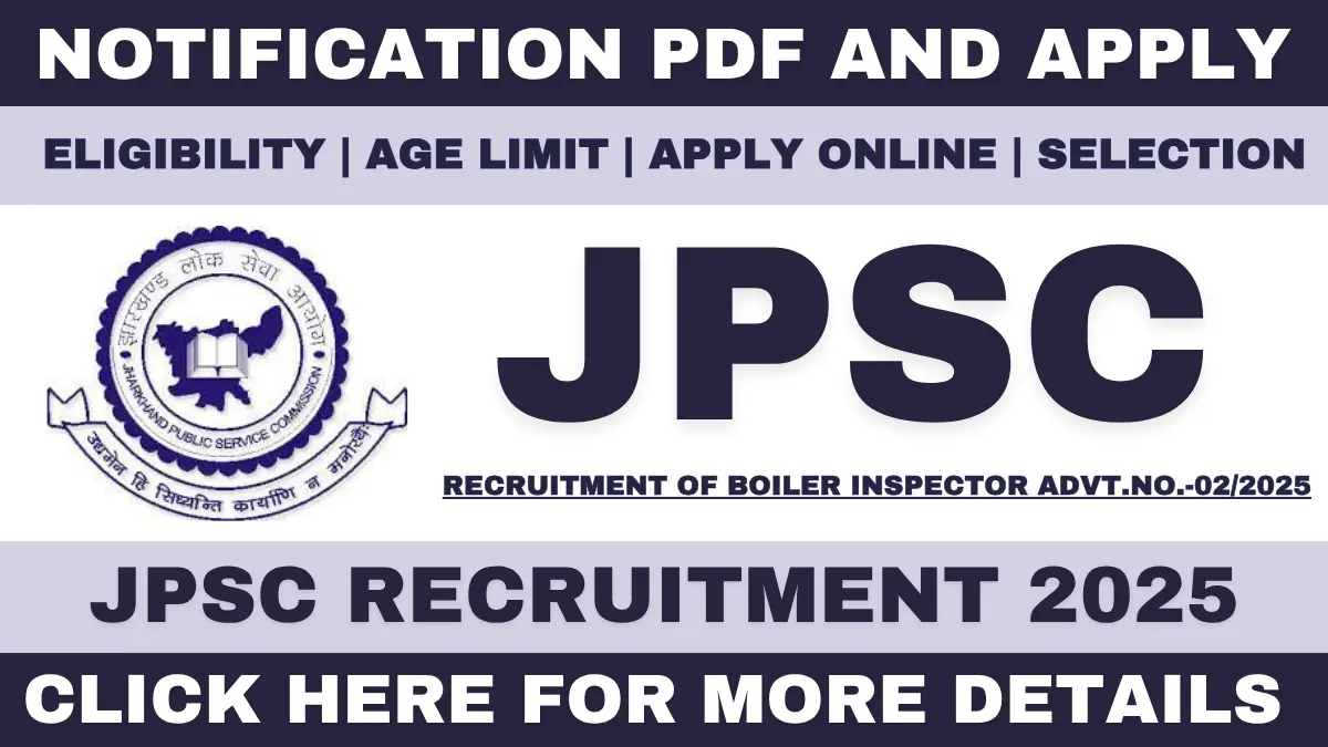 JPSC Boiler Inspector Recruitment 2025