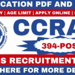 CCRAS Recruitment 2025