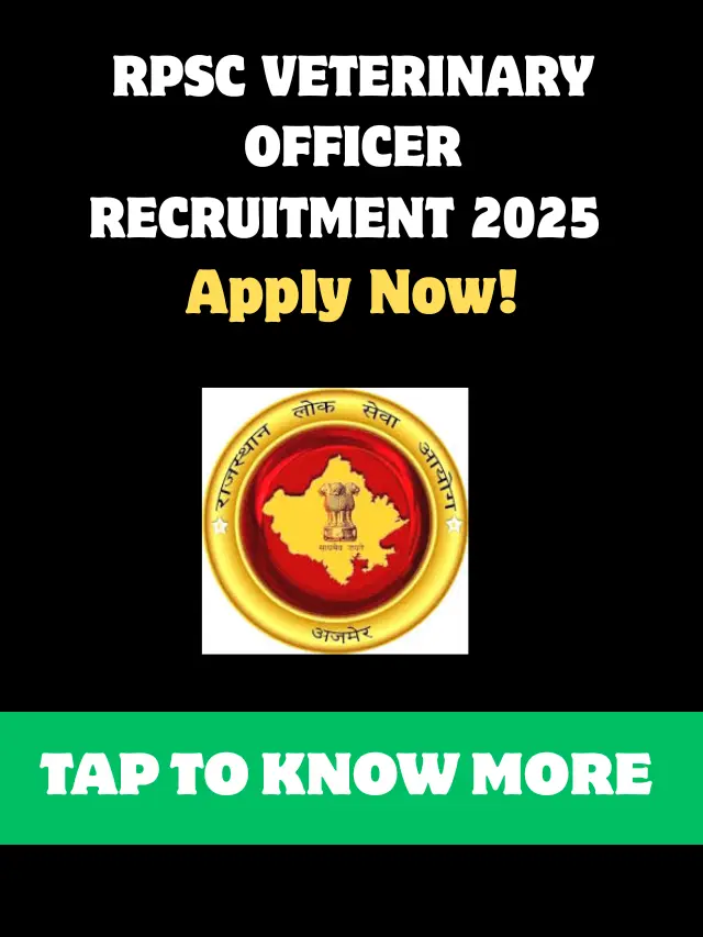 RPSC Veterinary Officer Recruitment 2025 | 1100 Vacancies (Copy)