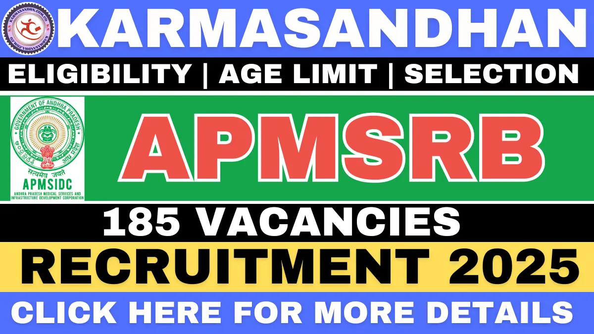 APMSRB Recruitment 2025 - Sarkari Result Info