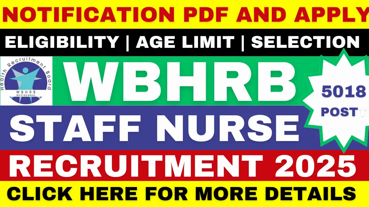WBHRB Staff Nurse Recruitment 2025