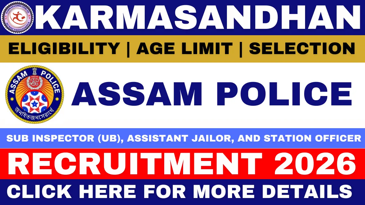 Assam Police SI Recruitment 2026