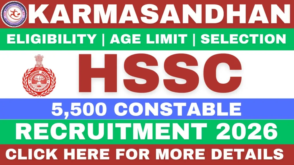 HSSC Haryana Police Constable Recruitment 2026