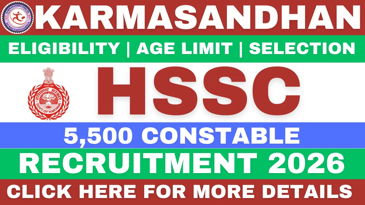 HSSC Haryana Police Constable Recruitment 2026