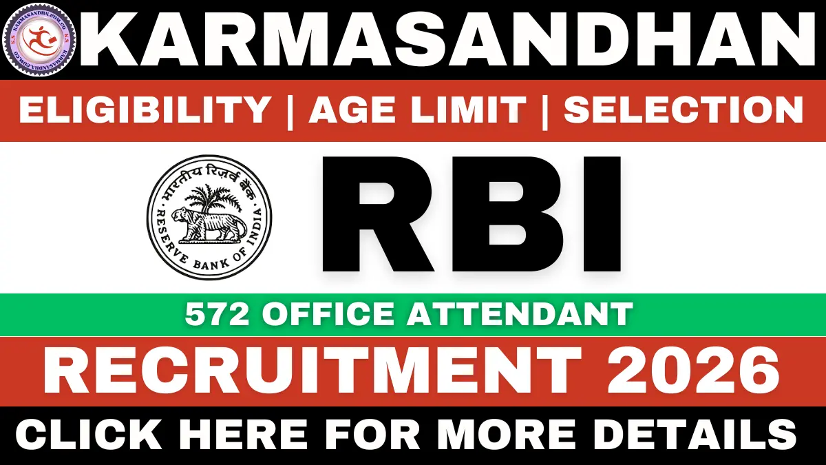 RBI Office Attendant Recruitment 2026