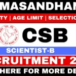 Central Silk Board Scientist-B Recruitment 2026