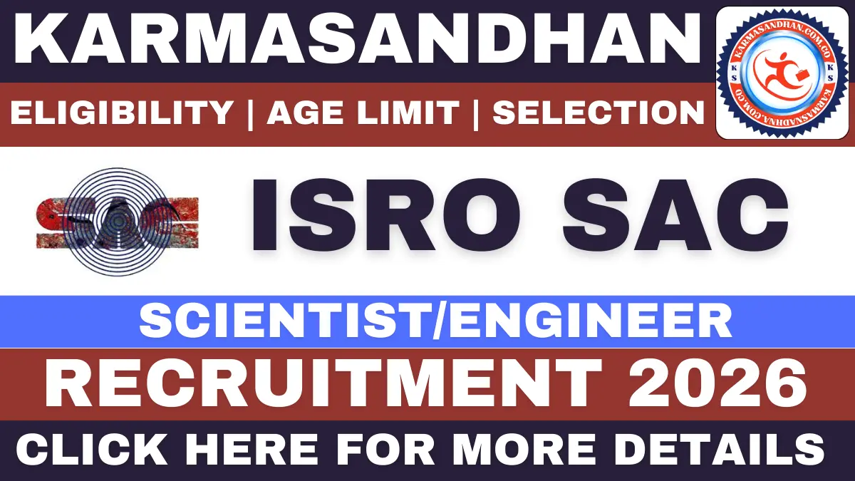 ISRO SAC Recruitment 2026