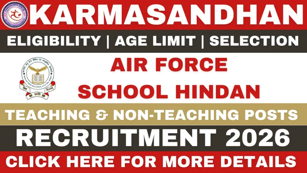 Air Force School Hindan Recruitment 2026