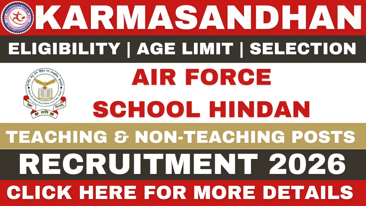 Air Force School Hindan Recruitment 2026